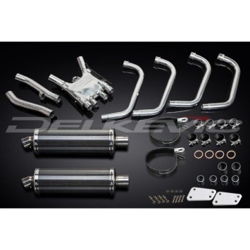 Delkevic Auspuffanlage Oval Carbon 350mm ohne EG-BE - XJR1200 (1995-1998)