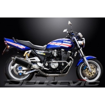 Delkevic Auspuffanlage Oval Carbon 350mm ohne EG-BE - XJR1200 (1995-1998)