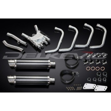 Delkevic Auspuffanlage Round Carbon 350mm ohne EG-BE - XJR1200 (1995-1998)