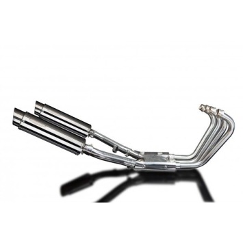 Delkevic Auspuffanlage Round Edelstahl 350mm ohne EG-BE - XJR1200 (1995-1998)