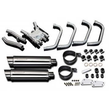 Delkevic Auspuffanlage Round Edelstahl 350mm ohne EG-BE - XJR1200 (1995-1998)