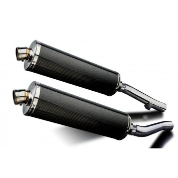 Delkevic slip-on kit Oval Carbon 450mm zonder e-keur - XJR1200 (1995-1998)