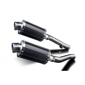 Delkevic slip-on kit Oval Carbon 225mm zonder e-keur - XJR1200 (1995-1998)