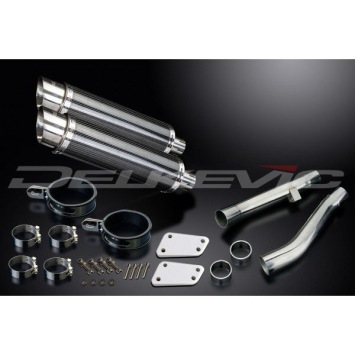 Delkevic slip-on kit Round Carbon 350mm zonder e-keur - XJR1200 (1995-1998)