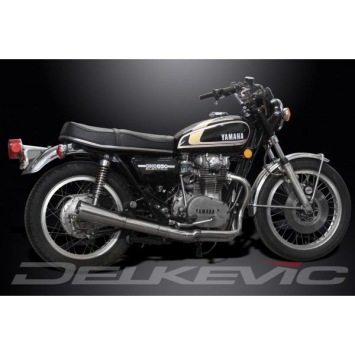 Delkevic volledig systeem Megaphone RVS 550mm zonder e-keur - XS650B (1974-1979)