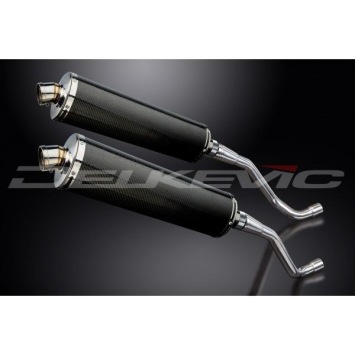 Delkevic slip-on kit Oval Carbon 450mm zonder e-keur - XT660X Supermoto (2004-2016)