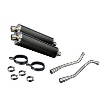 Delkevic slip-on kit Oval Carbon 450mm zonder e-keur - XT660X Supermoto (2004-2016)