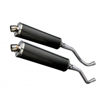 Delkevic slip-on kit Oval Carbon 450mm zonder e-keur - XT660X Supermoto (2004-2016)