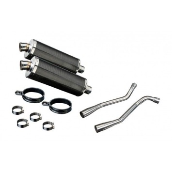 Delkevic slip-on kit Oval Carbon 350mm zonder e-keur - XT660X Supermoto (2004-2016)