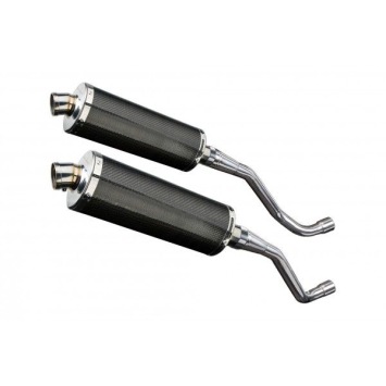 Delkevic slip-on kit Oval Carbon 350mm zonder e-keur - XT660X Supermoto (2004-2016)