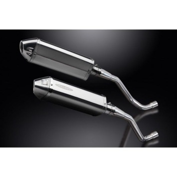 Delkevic slip-on kit Tri-Oval RVS 320mm zonder e-keur - XT660X Supermoto (2004-2016)