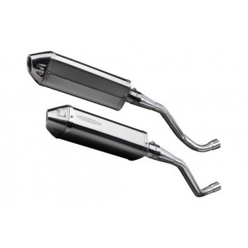 Delkevic slip-on kit Tri-Oval RVS 320mm zonder e-keur - XT660X Supermoto (2004-2016)