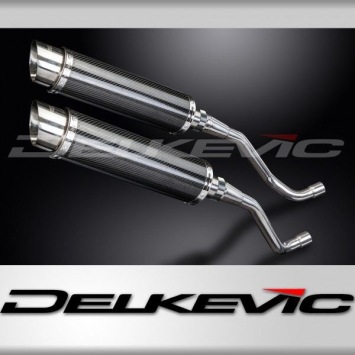 Delkevic slip-on kit Round Carbon 350mm zonder e-keur - XT660X Supermoto (2004-2016)