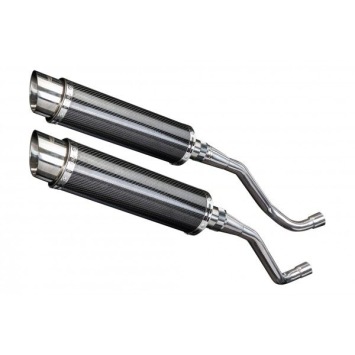 Delkevic slip-on kit Round Carbon 350mm zonder e-keur - XT660X Supermoto (2004-2016)