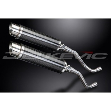 Delkevic slip-on kit Round Carbon 350mm zonder e-keur - XT660X Supermoto (2004-2016)