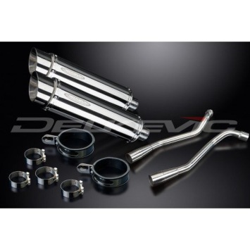 Delkevic slip-on kit Round RVS 350mm zonder e-keur - XT660X Supermoto (2004-2016)