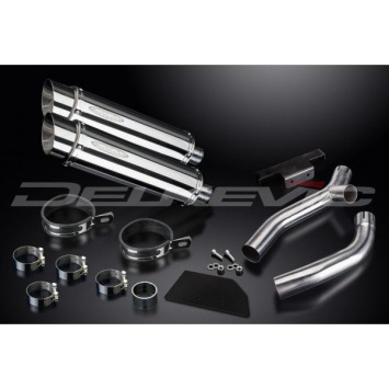 Delkevic slip-on kit Round RVS 350mm zonder e-keur - XT660Z TENERE (2008-2016)