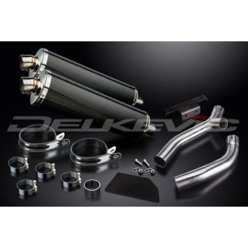 Delkevic slip-on kit Oval Carbon 450mm zonder e-keur - XT660Z TENERE (2008-2016)