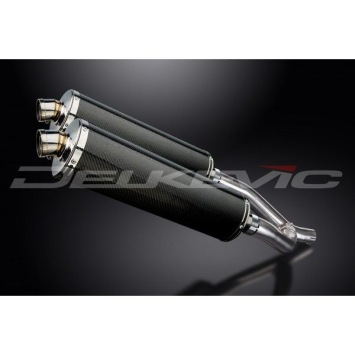 Delkevic slip-on kit Oval Carbon 450mm zonder e-keur - XT660Z TENERE (2008-2016)