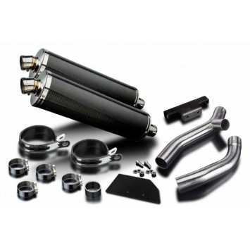Delkevic slip-on kit Oval Carbon 450mm zonder e-keur - XT660Z TENERE (2008-2016)