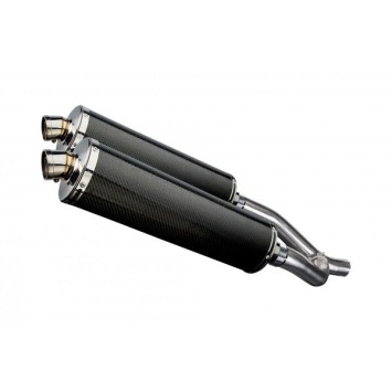 Delkevic slip-on kit Oval Carbon 450mm zonder e-keur - XT660Z TENERE (2008-2016)