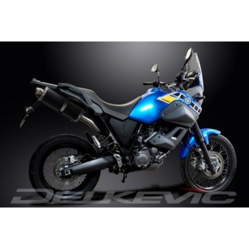 Delkevic slip-on kit Oval Carbon 350mm zonder e-keur - XT660Z TENERE (2008-2016)