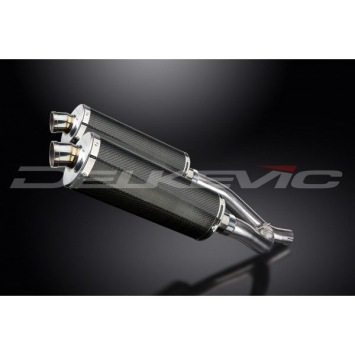 Delkevic slip-on kit Oval Carbon 350mm zonder e-keur - XT660Z TENERE (2008-2016)
