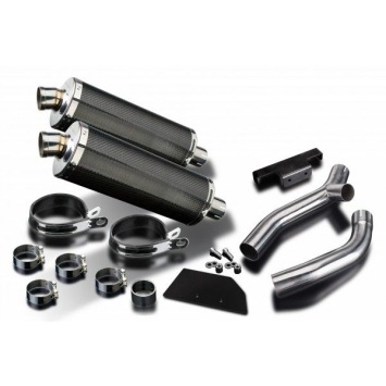 Delkevic slip-on kit Oval Carbon 350mm zonder e-keur - XT660Z TENERE (2008-2016)