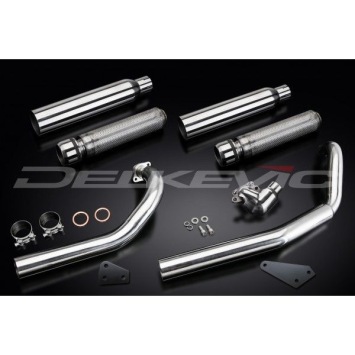 Delkevic volledig systeem Round RVS 410mm zonder e-keur - XVS650 DragStar (1997-2003)