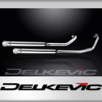 Delkevic volledig systeem Round RVS 550mm zonder e-keur - XVS650 DragStar (1997-2003)