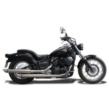 Delkevic volledig systeem Round RVS 550mm zonder e-keur - XVS650 DragStar (1997-2003)