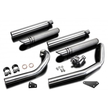 Delkevic volledig systeem Round RVS 550mm zonder e-keur - XVS650 DragStar (1997-2003)