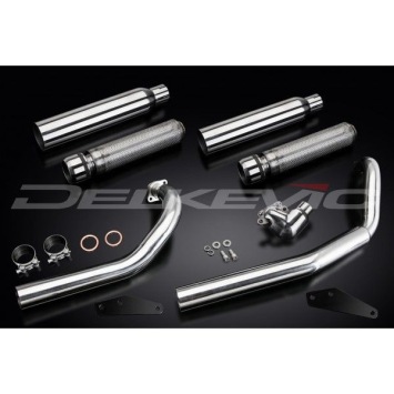 Delkevic volledig systeem Round RVS 410mm zonder e-keur - XVS650 DragStar (2004-2016)