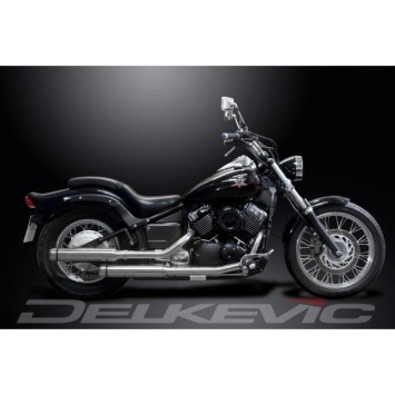 Delkevic volledig systeem Round RVS 410mm zonder e-keur - XVS650 DragStar (2004-2016)