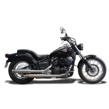 Delkevic volledig systeem Round RVS 410mm zonder e-keur - XVS650 DragStar (2004-2016)