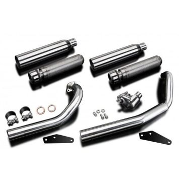 Delkevic volledig systeem Round RVS 410mm zonder e-keur - XVS650 DragStar (2004-2016)