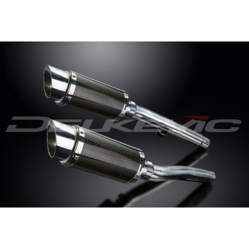 Delkevic slip-on kit Round Carbon 200mm zonder e-keur - Trident 750/900 (1991-1993)