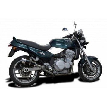 Delkevic slip-on kit Round Carbon 200mm zonder e-keur - Trident 750/900 (1991-1993)