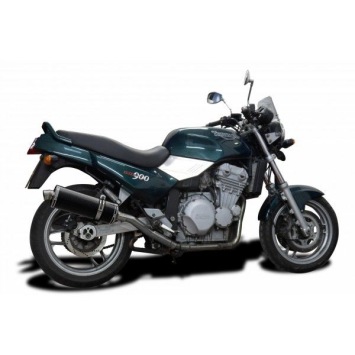 Delkevic slip-on kit Oval Carbon 350mm zonder e-keur - Trident 750/900 (1991-1993)