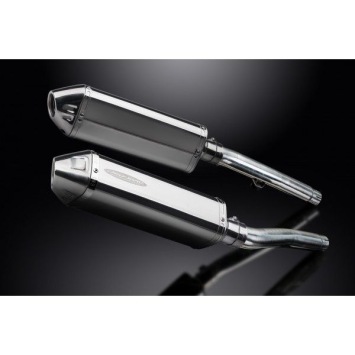 Delkevic slip-on kit Tri-Oval RVS 320mm zonder e-keur - Trident 750/900 (1991-1993)