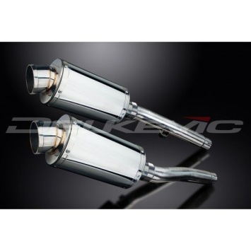 Delkevic slip-on kit Round Carbon 350mm zonder e-keur - Trident 750/900 (1991-1993)