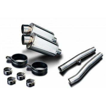 Delkevic slip-on kit Round Carbon 350mm zonder e-keur - Trident 750/900 (1991-1993)