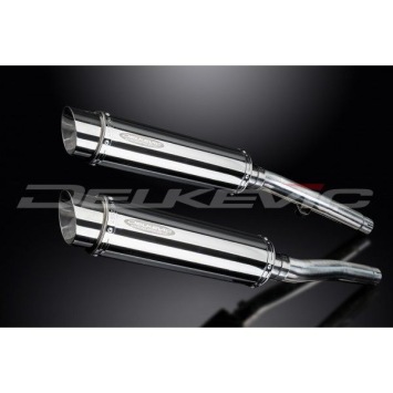 Delkevic slip-on kit Round RVS 350mm zonder e-keur - Trident 750/900 (1991-1993)