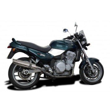 Delkevic slip-on kit Round RVS 350mm zonder e-keur - Trident 750/900 (1991-1993)