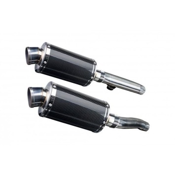 Delkevic slip-on kit Oval Carbon 225mm zonder e-keur - Trident 750 (1994-1998)