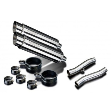 Delkevic slip-on kit Round RVS 350mm zonder e-keur - Trident 750 (1994-1998)