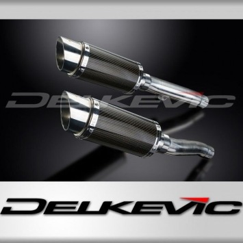 Delkevic slip-on kit Round Carbon 200mm zonder e-keur - Trident 900 (1994-1998)