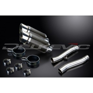 Delkevic slip-on kit Round Carbon 200mm zonder e-keur - Trident 900 (1994-1998)