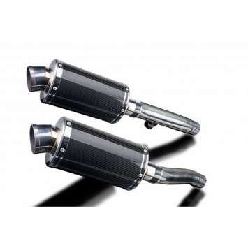 Delkevic slip-on kit Oval Carbon 225mm zonder e-keur - Trident 900 (1994-1998)