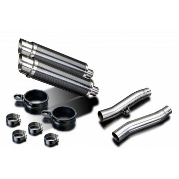 Delkevic slip-on kit Round Carbon 350mm zonder e-keur - Trident 900 (1994-1998)